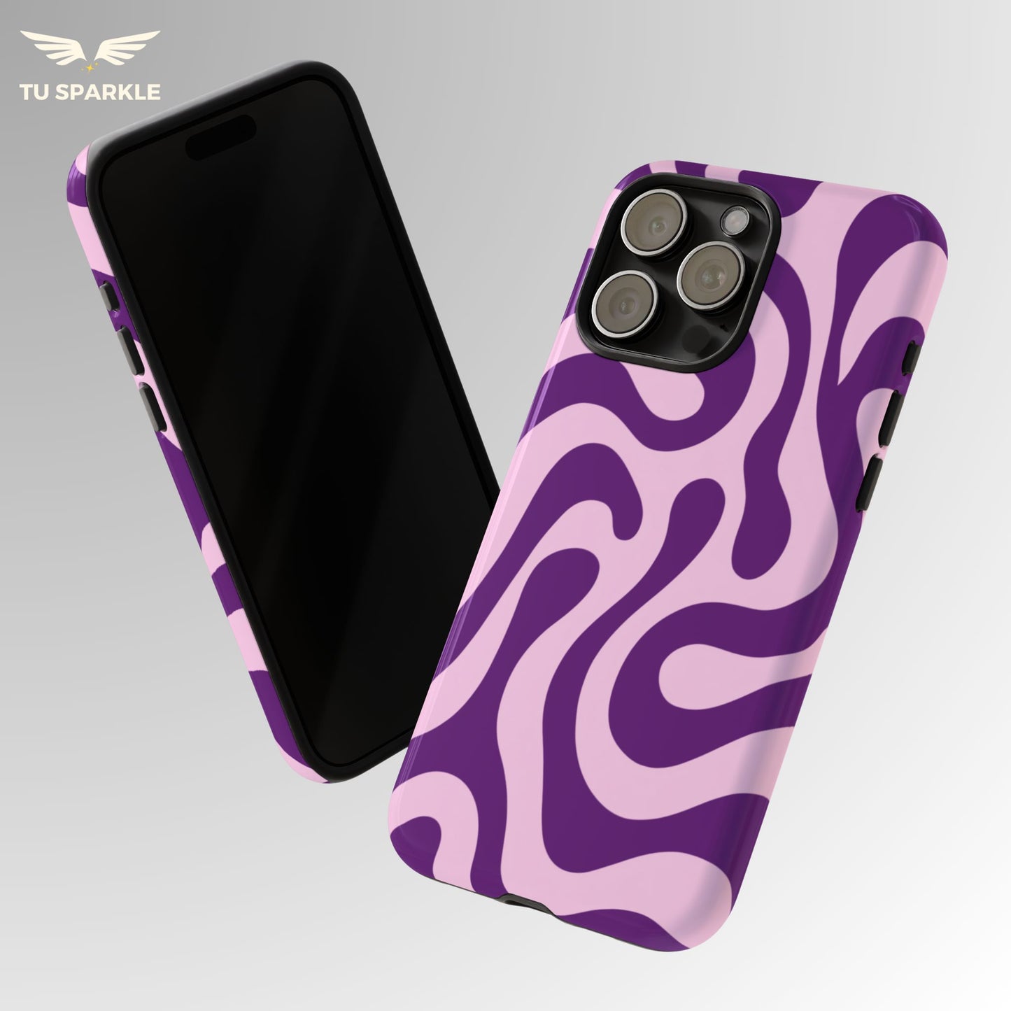 Orchid Glam Swirl Phone Case