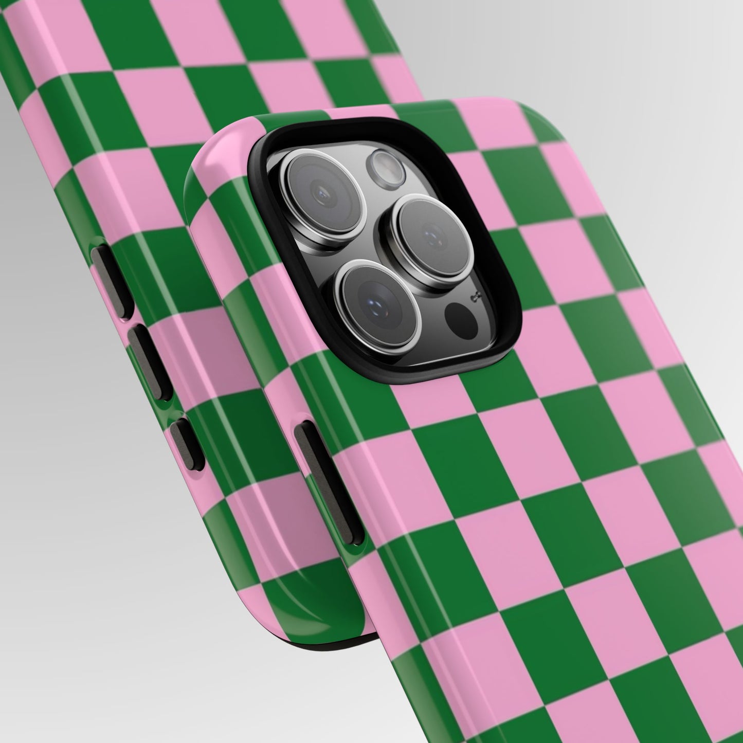 Matcha Rose Checker Phone Case