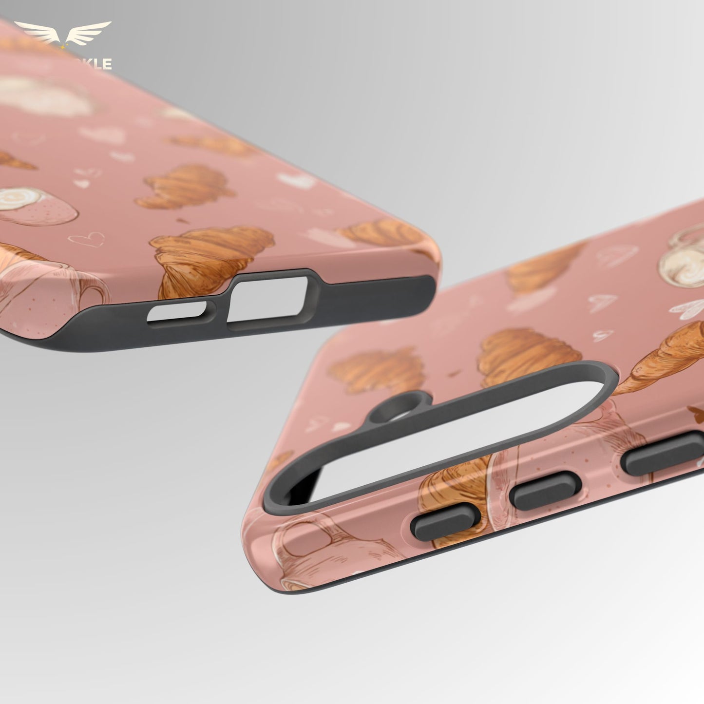 Croissant & Hearts Phone Case