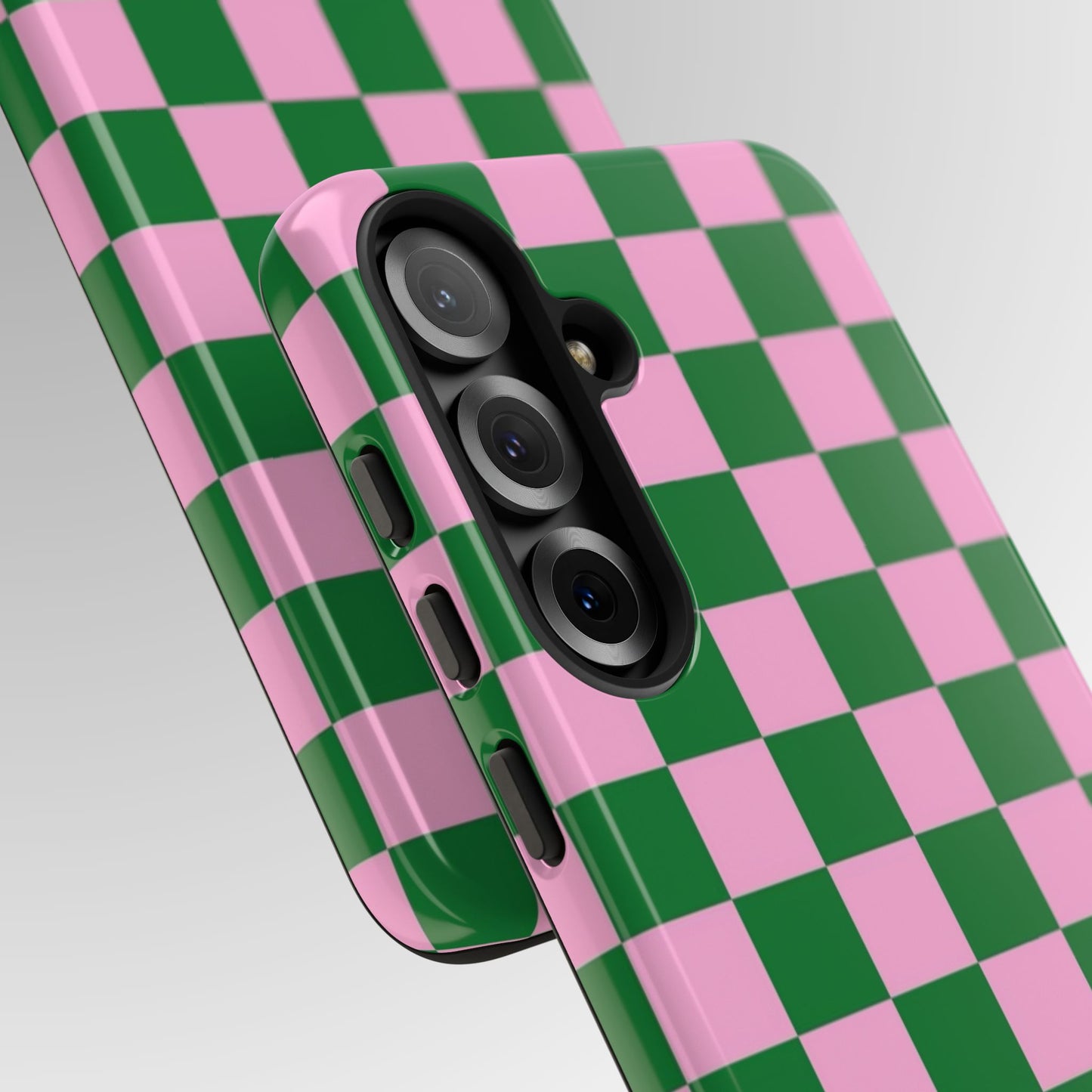 Matcha Rose Checker Phone Case