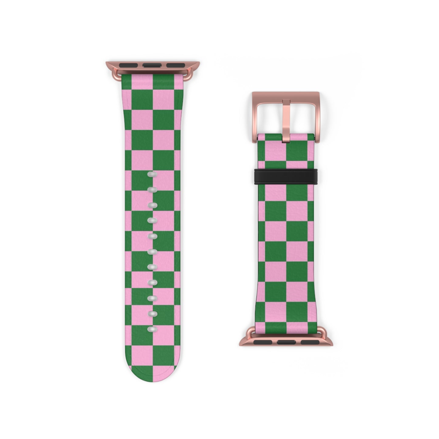 Matcha Rose Checker Watch Band