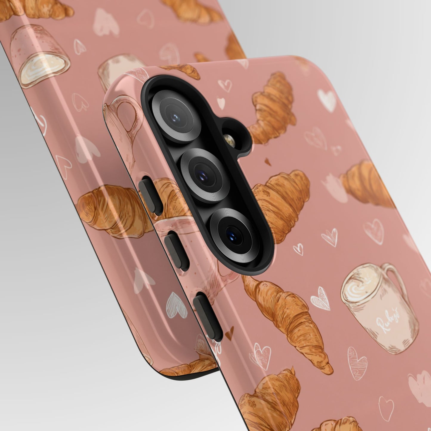 Croissant & Hearts Phone Case