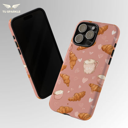 Croissant & Hearts Phone Case