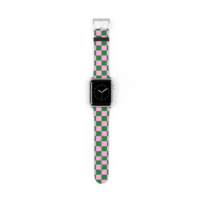 Matcha Rose Checker Watch Band