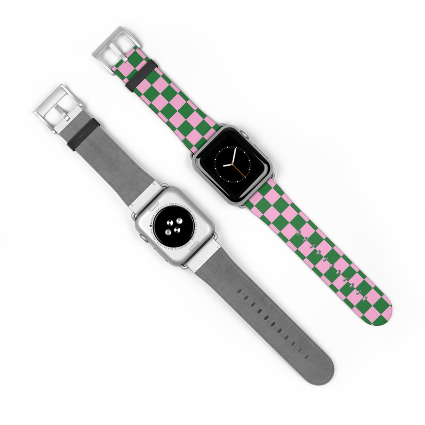 Matcha Rose Checker Watch Band
